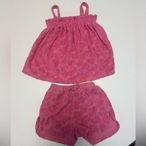 Pink Terry Cloth Tank Top and Shorts Set 5T